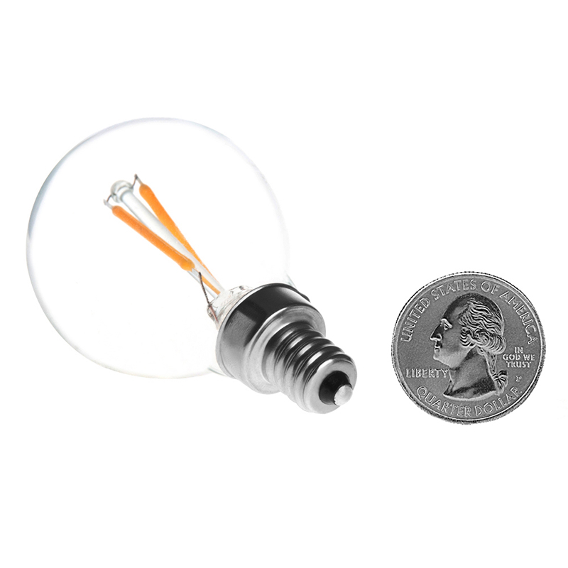 G14 E12 2W LED Vintage Antique Filament Light Bulb, 25W Equivalent, 4-Pack, AC100-130V or 220-240V G14 E12 2W LED Vintage Antique Filament Light Bulb, 25W Equivalent, 4-Pack, AC100-130V or 220-240V